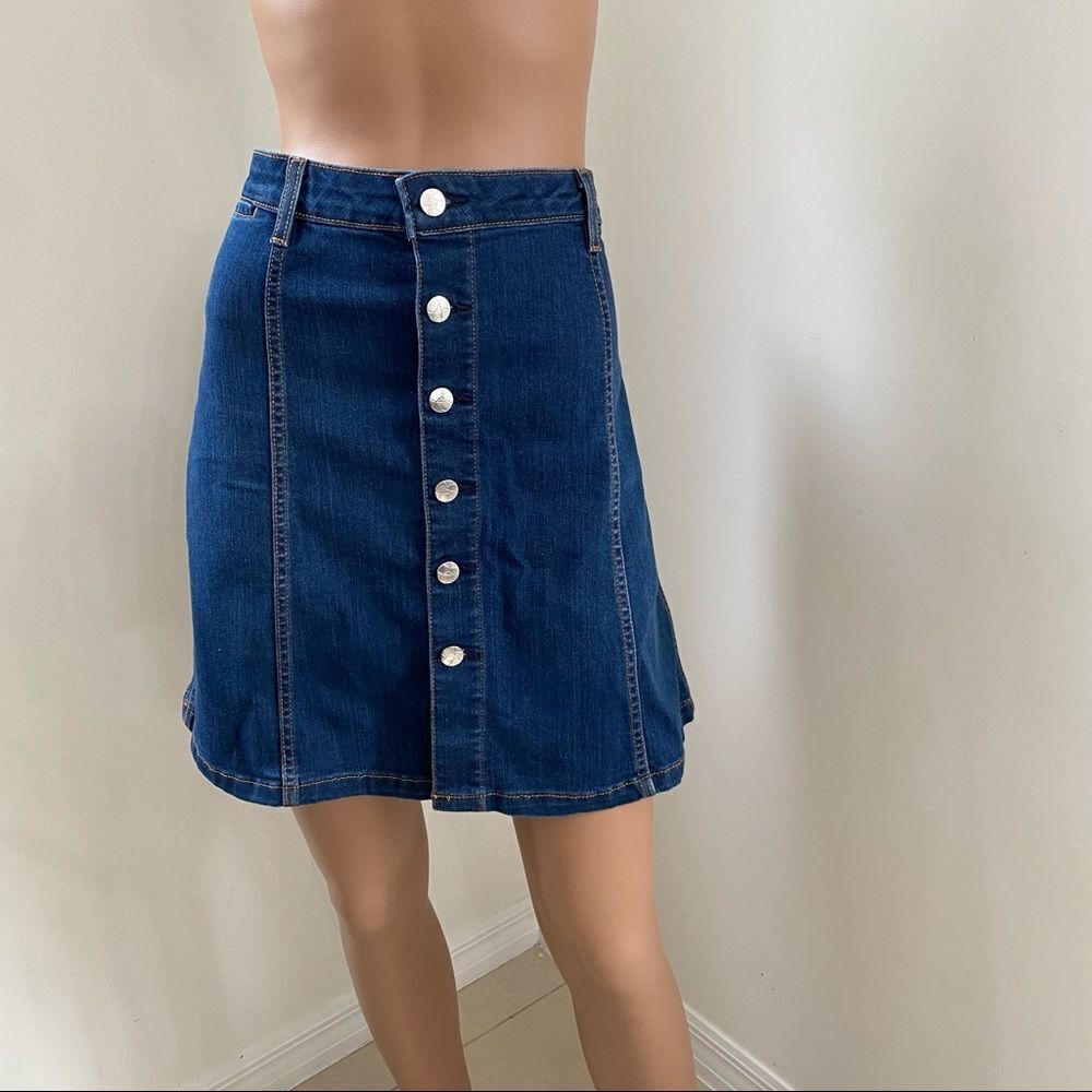 NEW Jessica Simpson Dark Wash Denim Mini Skirt 31